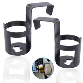 Luminuti 2 Pcs Car Large Cup Holder, Black, Metal, 5.11 In*2.56 In *4.52 In, Fits Most Cars, SUVs, Trucks, Boats