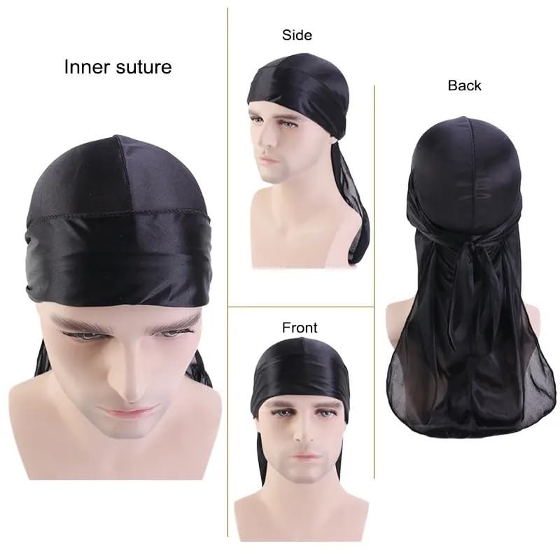 Silky Satin Durags for Men (Coffee)