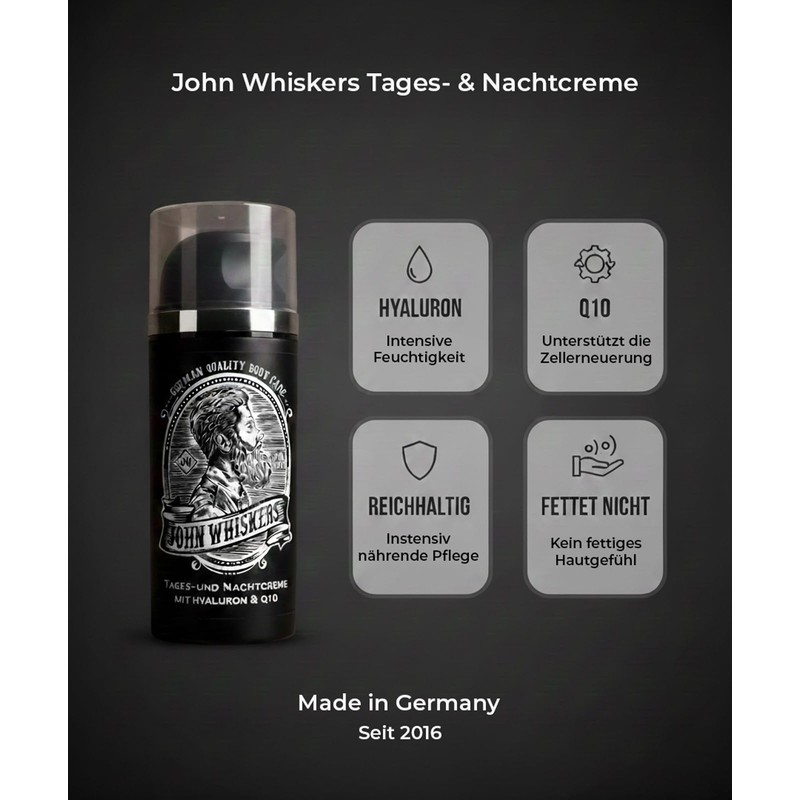 John Whiskers Day and Night Cream - Made in Germany