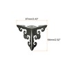 uxcell 12 Pcs Decorative Box Corner Cover, 64mm Metal Edge