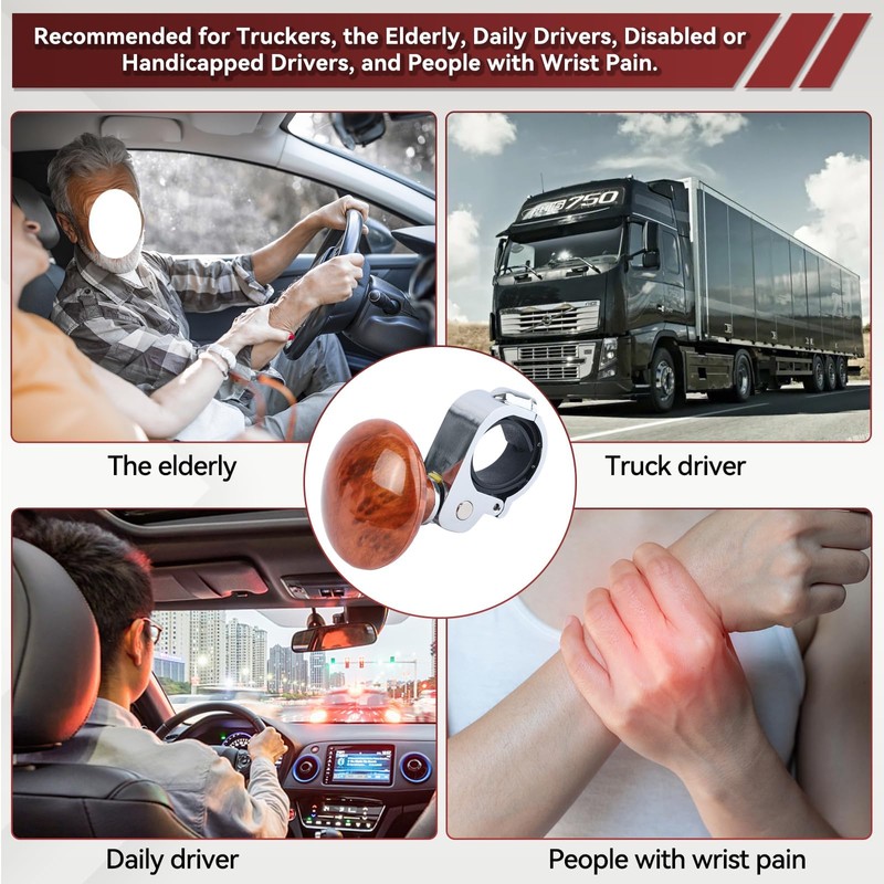 Steering Wheel Knob, AUTOXBERT Universal Steering Wheel Aid Handle Assister