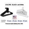 Unbranded Plastic Hangers HD Heavy Duty, 16 Pcs. Black Color,