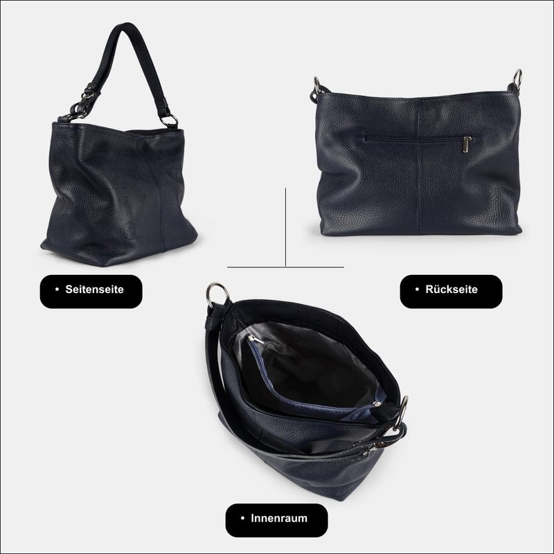 1990s Women's Genuine Leather Shoulder Bag Medium Leather Hobo Shoulder