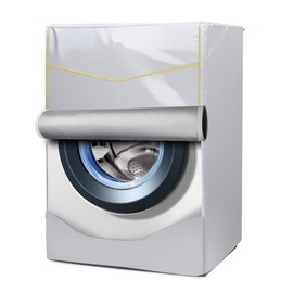 Mr.You Waterproof Washing Machine/Dryer Cover for Front Loader Silver Thickened M