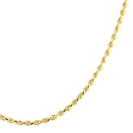 2 mm 040 Gauge Strong 14K Gold Plated .925 Sterling Silver Rope Link Chain Necklace for Women Made in Italy 16 20 24 Inches, Sterling Silver Gold, Easy to use