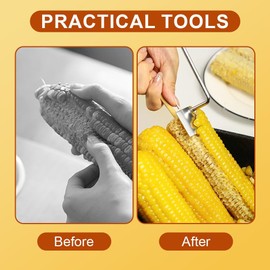 Corn Peeler Corn Peeler for Corn on The Cob,2024 Upgraded Corn Peeler for Corn on The Cob Remover,Corn Cob Stripper Tool for Home Kitchens Indoor Dining Enthusiasts Kitchen Gadget (2 PCs)