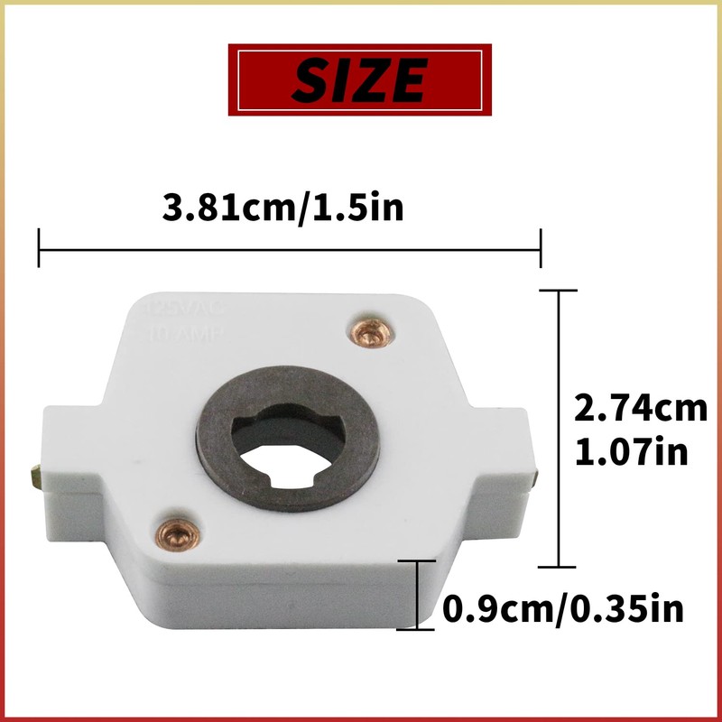 SUUJI 2 Pcs PA020015 Range Spark Ignition Switch Replacement Part