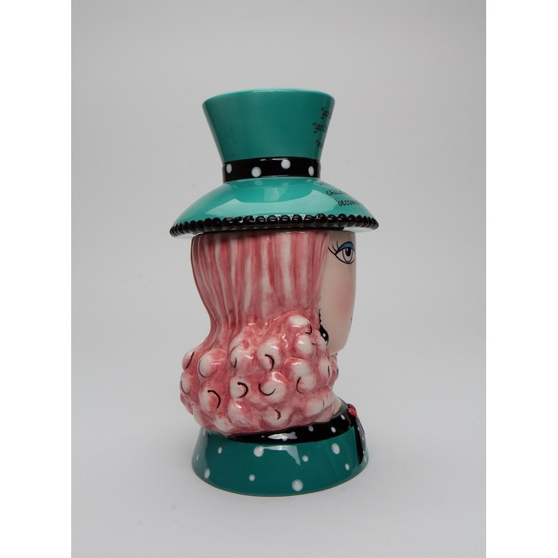 Fine Ceramic Fashion Lady Candy Cookie Jar by Dollymamas by