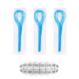 150 Stück Zahnseide Für Brücken,Zahnseide-Einfädler,Zahnseide Superfloss,Zahnseide,Zahnseidetiefreine,Zur Tiefenreinigung Von Zähnen,Brücken Und Implantaten,Zahnspangen(Blau)