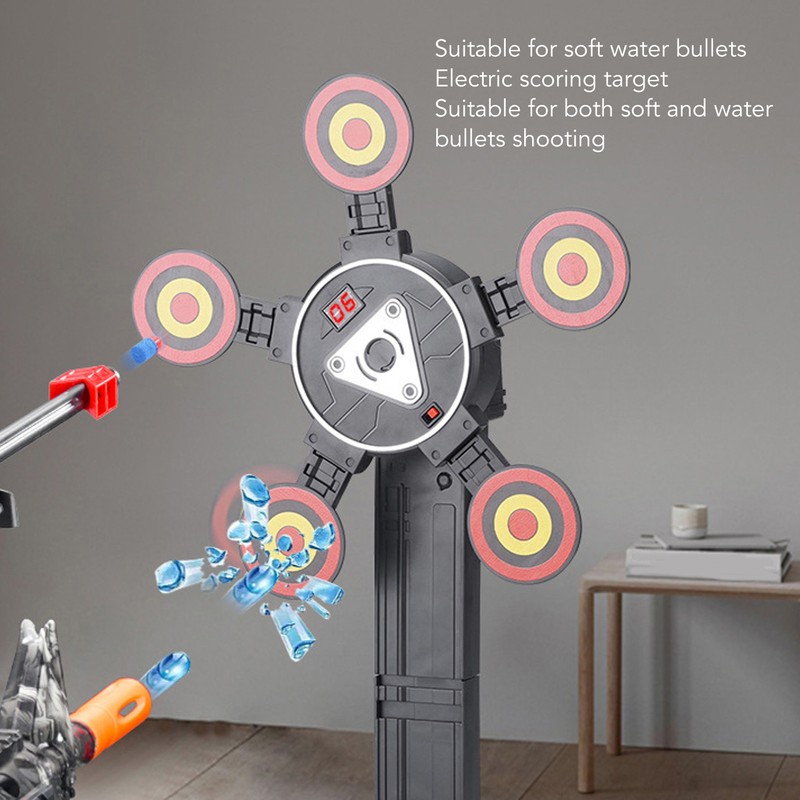 Electric Scoring Target Automatic Reset Rotating Electronic Target Toy for