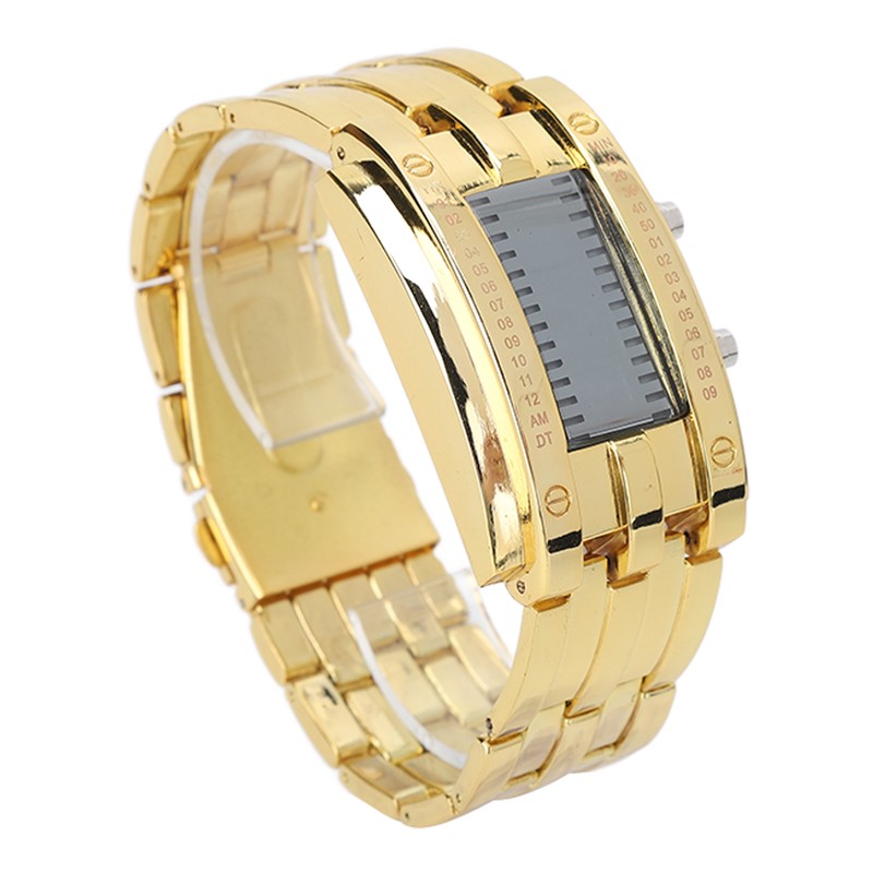 Men's Watch Fashion Exquisite Waterproof Alloy Men's LED Watch with