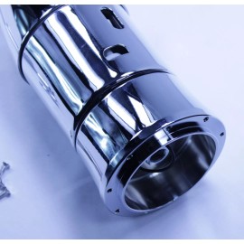 CNCDPT 28" GM Style Universal Floor Shift Steering Column+9 Hole Wheel Adapter Polished