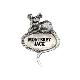 Heritage Pewter Monterey Jack Cheese Marker – Monterey Jack Cheese Label for Housewarming Gift, Dinner Party Trays, Weddings, Birthdays | Expertly Crafted Pewter