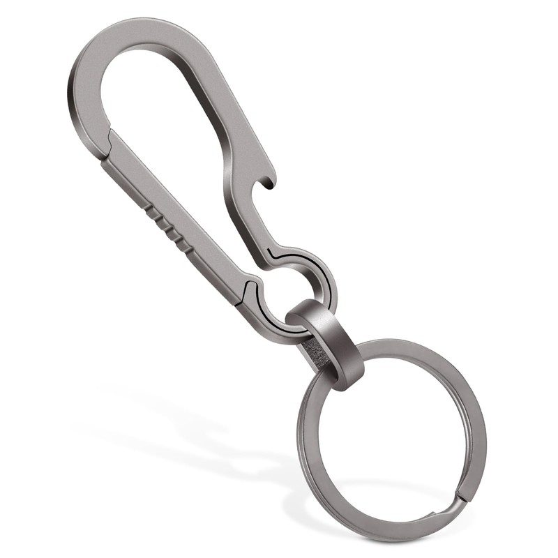 Ouligay Titanium Carabiner Keyring Carabiner Bottle Opener Titanium Carabiner Key