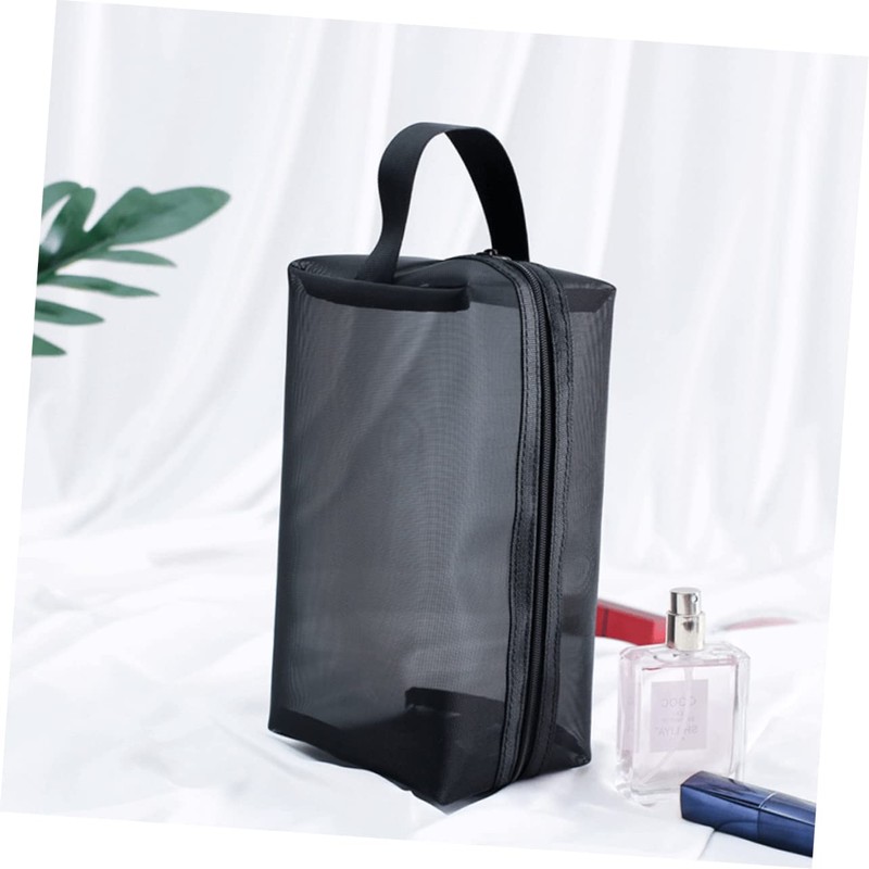 FOMIYES 6pcs Cosmetic Bag Mesh Makeup Travel Bag Zipper for