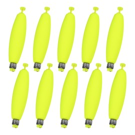 M METERXITY 10-Pack Fishing Bobbers Floats, 96mm EVA Foam Weighted Bobbers for Crappie/Bluegill/Trout Bass/Catfish, Clip-on Floats Slip Corks Floaters Strong Buoys [Yellow]