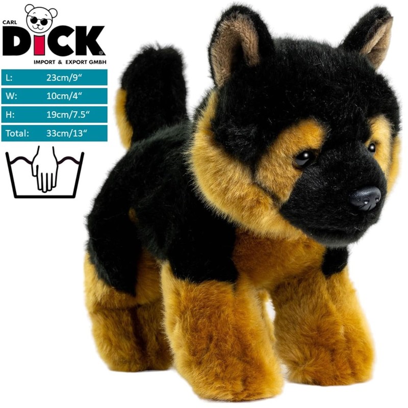Carl Dick German Shepherd Dog, 9 inches, 21cm, Plush Toy,
