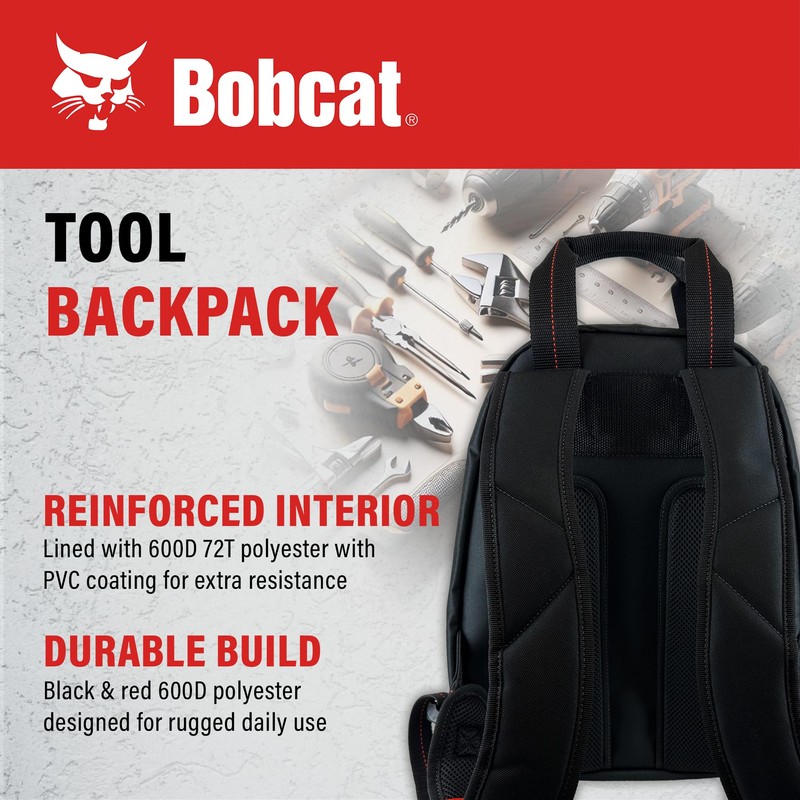 Bobcat Tool Backpack Heavy Duty – Technician Backpack for Electrician,