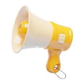 LOVIVER Megaphone Small Bull Bullhorn Keychain Music Record Amplifier Portable with Chain Voice Speaker for Adults 3, 4, 5, 7, 8 Year Old, yellow