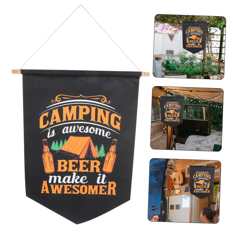 Mipcase Camping Flag Banner Triangle Bunting Decoration Durable Party Banner