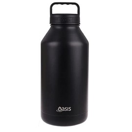 Oasis Stainless Steel Double Wall Insulated Titan Bottle 1.9L - Black