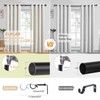 Black Curtain Rod for Windows- EUPLAR 1 Inch Window Curtain