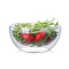 GracesDawn high temperature resistant double layer glass bowl borosilicate heat-resistant