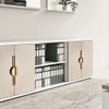 Wotendy 2 Pack Brushed Gold Cabinet Pulls, 64mm Hole Centers