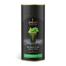 Eshai Moroccan Mint Tea (Atai bil Na'Na) - Green Tea with Mint - 100g Canister Loose Leaf Tea