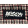 Unbranded Agression DIY Patch- Punk Crust Black Flag Leftover Crack Oi