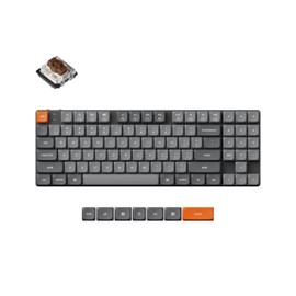 Keychron K13 Max Low-Profile Wireless RGB Mechanical Keyboard, Bluetooth/2.4 GHz/Wired QMK/VIA Programmable, TKL Keyboard with Number Pad Compatible with Mac Windows Linux