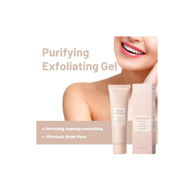Purifying Exfoliating Gel,Exfoliating Gel for Face, Purifying Cream,Exfoliating Face Scrub,Exfoliating