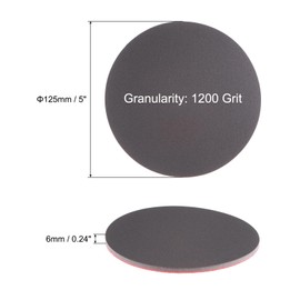 sourcing map 40pcs 1200 Grit Sanding Sponge 5 Inch Hook and Loop Sponge Sanding Disc Wet/Dry for Car Wood Drywall Metal