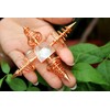 Exquisite Copper Coil Crystal Quartz Pyramid Energy Generator 4 Points