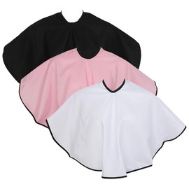 UUYYEO 3 Pcs Makeup Capes Bibs Short Beauty Salon Smocks Hair Dye Capes Hair Salon Shorty Cape Beard Trim Apron Blow Out Cape for Hairdresser Artist Clients