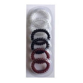 Spiral Hair Ties Plastic Hair Coil Bands Plastic Phone Cord Hair Ties Ponytail Bobbles Plastic Hair Coil Bands Set for Women Girls Hair Accessories Assorted 3 Colors (Mixed Color)