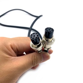 6.56 ft GX16 8 Pin Double Female Cable, GX16 8Pins Female to Female Head Aviation Cordset Electrical Connector Panel Mount Circular Metal Adapter Cordset for Ships 5A 125V 22AWG (2meter)
