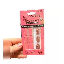 L.A. Colors Nail wraps salon sine Nail stickers C30854 peach bellini