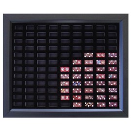 Tiny Treasures, LLC. Black Casino Dice Display Frame for 216 Casino Dice (not Included)