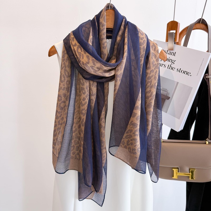 PRYDOMICESS Women Leopard Print Scarf Long Shawl and Wraps Lightweight