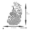 Oriental Peacock Stencil, 6.5 x 10 inch (S) - Chinese