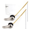 Hygie Rinse 2PCS Universal Metal Toilet Handle Replacement Kit Side
