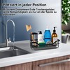 Sink Organiser, Black, Sponge Holder, Sink, Kitchen Organiser Sink with