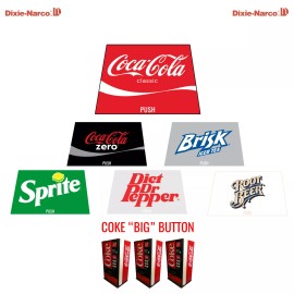 Dixie Narco (6) DIXIE NARCO 240 138-6 SODA VENDING MACHINE LABELS - A&W - Brisk - Dr Pepper