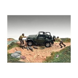 DCD "4X4 Mechanics" 2 Piece Diecast Figure Set 3 for 1/43 Scale Models by American Diorama
