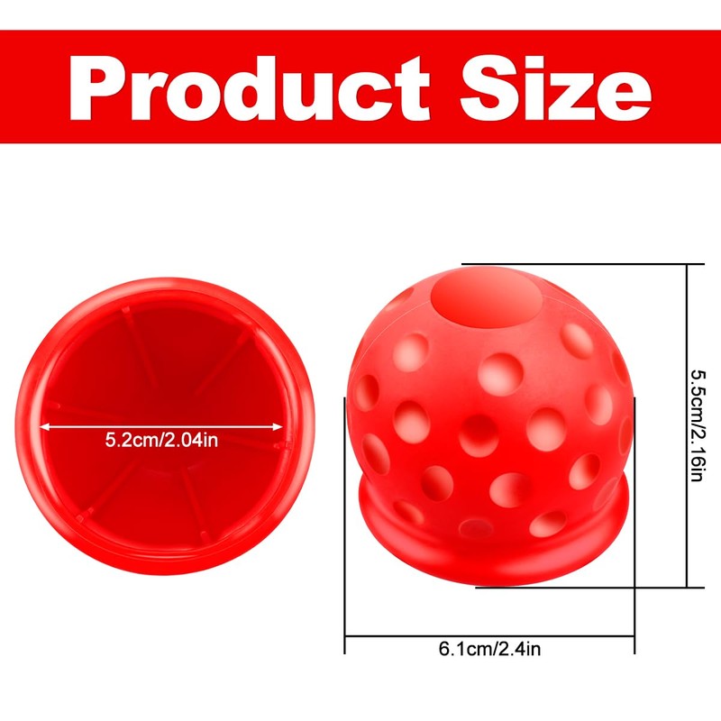 Lotsdonxia Soft Rubber Trailer Ball Head Cover Durable Protection for