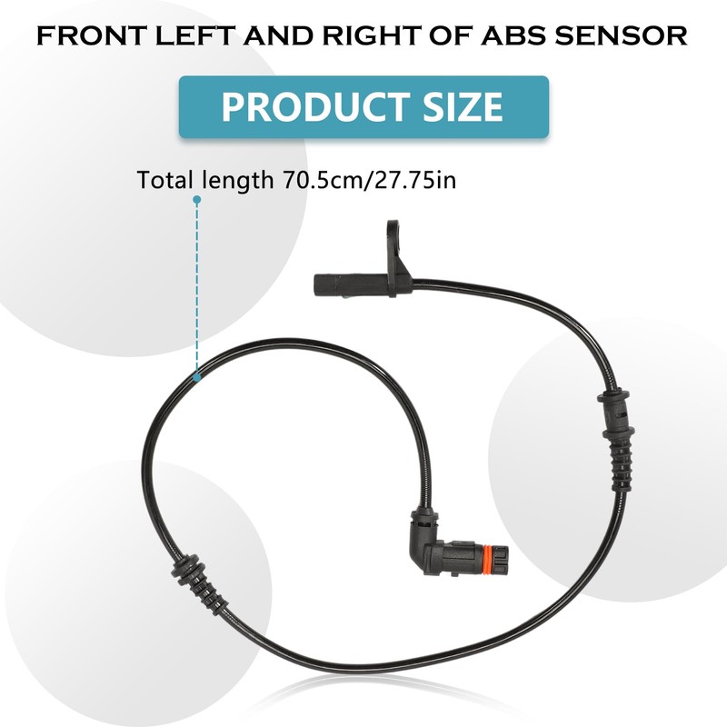 Effitnee 2 x ABS Sensor Front Left Right ‎2049052905 for