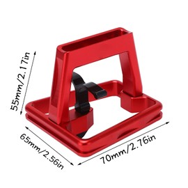 Aluminium Alloy Folding Bike Front Carrier Adapter with Hollow Carved Mount Base for Brompton, Dahon, and Other Folding Bicycles (Red)