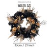 Black and Gold Elegantly Goth 20" Wreath, Spooky Horror Themed