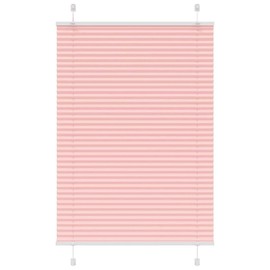 vidaXL Pleated Blind Pink 100 x 100 cm Fabric Width 99.4 cm Polyester Folding Roller Blind Klemmfix Pleated Blind for Windows